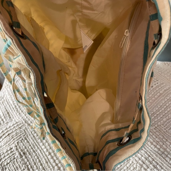 Roxy Blue and White Stripped Beach Bag - Picture 4 of 4